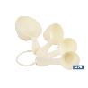JUEGO DE 4 CUCHARAS MEDIDORAS 60 ML, 80 ML, 120 ML, 240 ML
