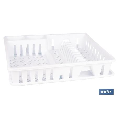 ESCURREPLATOS CON BANDEJA BLANCO 48 X 38,5 X 9.5 CM