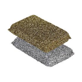 PACK DE 2 MULTIESPONJAS COLOR ORO Y  PLATA  VENTA UNITARIA