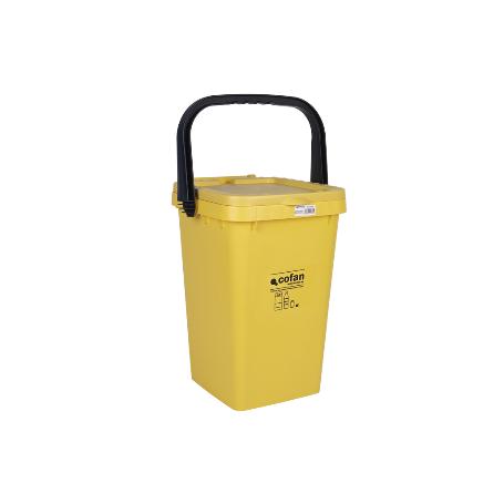 CONTENEDOR AMARILLO PARA PLASTICOS-LATAS, 25L.