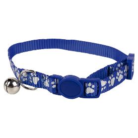 COLLAR CON CASCABEL GATOS AZUL 1 CM X 32 CM