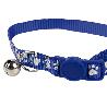 COLLAR CON CASCABEL GATOS AZUL 1 CM X 32 CM