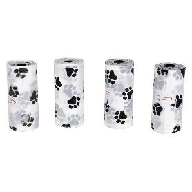 PACK 4 ROLLOS BOLSAS DE BASURA PARA EXCREMENTOS DE MASCOTAS 15 UNIDADES CADA ROLLO 35,5 X 23 CM