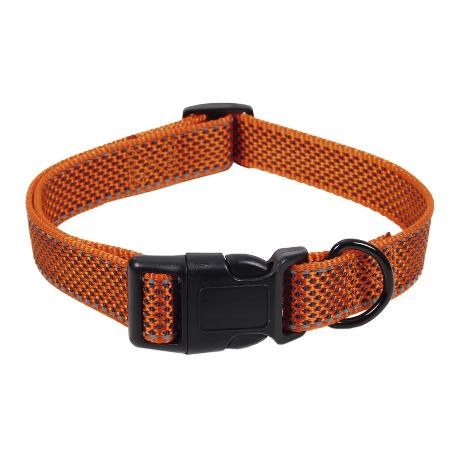 COLLAR PARA PERROS REFLECTANTE NARANJA  1,5 X 30-45 CM