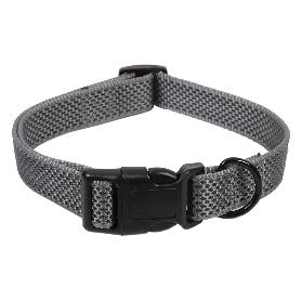 COLLAR PARA PERROS REFLECTANTE GRIS  2,5 X 40-55 CM