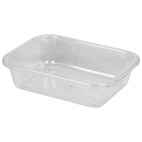 BANDEJA 31.5X23.5X6.5CM MULTIUSOS  TRANSPARENTE   CAJA 6 UNID.