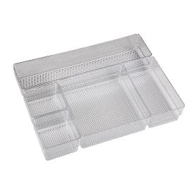SET ORGANIZADOR COSMETIC 30X23X8CM TRANSPARENTE VENTA UNITARIA