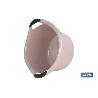 BARREÑO REDONDO  ASAS 15L BEIGE OSCURO  42X39.5X25CM