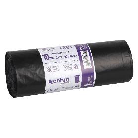 BOLSA DE BASURA 90X110 GALGA 150 COLOR NEGRO 10 UDS.