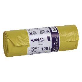 BOLSA DE BASURA  90X110 GALGA 150 COLOR AMARILLO 10 UDS.