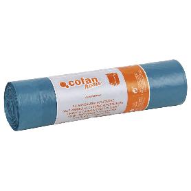 BOLSA DE BASURA AUTOCIERRE 55X55 G.65 COLOR AZUL 15 UDS