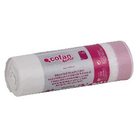 BOLSA DE BASURA  AUTOCIERRE 35X50 G.120 COLOR BLANCO 20 UDS