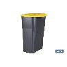 CUBO DE BASURA PARA RECICLAR 15 LITROS  COLOR AMARILLO 20 X 31 X 42 CM