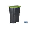 CUBO DE BASURA PARA RECICLAR 15 LITROS  COLOR VERDE 20 X 31 X 42 CM