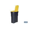 CUBO DE BASURA PARA RECICLAR 25 LITROS  COLOR AMARILLO 21.5 X 36 X 51 CM