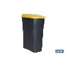 CUBO DE BASURA PARA RECICLAR 25 LITROS  COLOR AMARILLO 21.5 X 36 X 51 CM