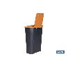 CUBO DE BASURA PARA RECICLAR 25 LITROS  COLOR NARANJA 21.5 X 36 X 51 CM