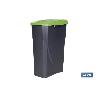 CUBO DE BASURA PARA RECICLAR 25 LITROS  COLOR VERDE 21.5 X 36 X 51 CM