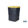 CUBO DE BASURA PARA RECICLAR 45 LITROS  COLOR AMARILLO 36.5 X 36 X 51  CM