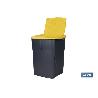 CUBO DE BASURA PARA RECICLAR 45 LITROS  COLOR AMARILLO 36.5 X 36 X 51  CM