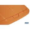 CUBO DE BASURA PARA RECICLAR 45 LITROS  COLOR NARANJA 36.5 X 36 X 51  CM