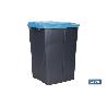 CUBO DE BASURA PARA RECICLAR 45 LITROS  COLOR AZUL 36.5 X 36 X 51  CM