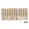 PACK 24 UDS PINZAS MADERA PRIMERA CALIDAD 7CM
