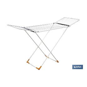 TENDEDERO SUELO CON ALAS PLEGABLES DE ACERO+ RUEDAS,18 M