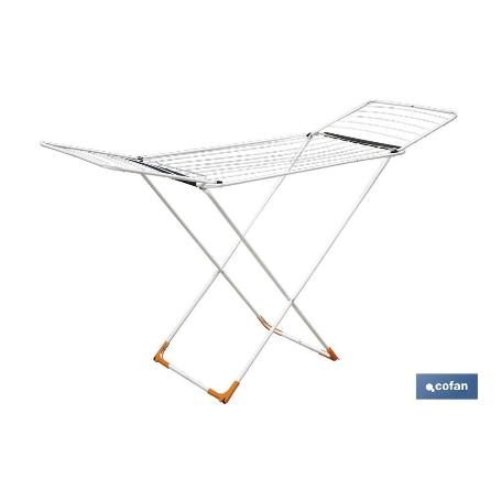 TENDEDERO SUELO CON ALAS PLEGABLES DE ACERO+ RUEDAS,18 M