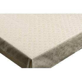 MANTEL ANTIMANCHAS RESINADO CONFECCIONADO 1,40 X 2,0 M 50% PES 45% CO 5% LUREX LINEAS DE ORO