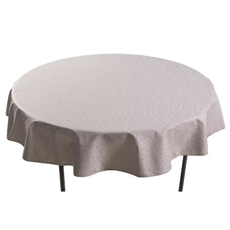 MANTEL REDONDO PÉTALOS ANTIMANCHAS RESINADO JACQUARD CONFECCIONADO 50 % ALGODÓN 50 % POLIÉSTER 1,40 M