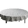 MANTEL REDONDO ARCOS VERDES ANTIMANCHAS RESINADO JACQUARD CONFECCIONADO 50% ALGODÓN 50% POLIESTER 1,40 M