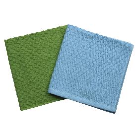 PACK 2 PAÑOS COCINA 50X50 VERDE/AZUL