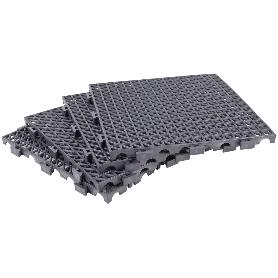 SET DE 4 UDS. LOSETA ALVEOLADA GRIS OSCURO DE PVC 33 X 33 X 2 CM
