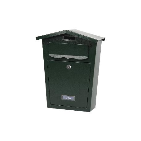 BUZÓN CORREO EXTERIOR VERDE MODELO GARDEN 360X290X105MM