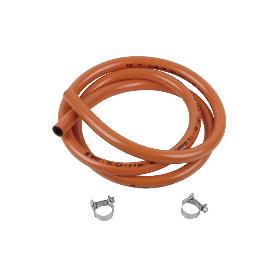 TUBO FLEXIBLE 1,5 MTS PARA GAS BUTANO + ABRAZADERAS
