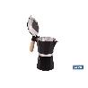 CAFETERA ITALIANA DE INDUCCIÓN NEGRA 6 TAZAS
