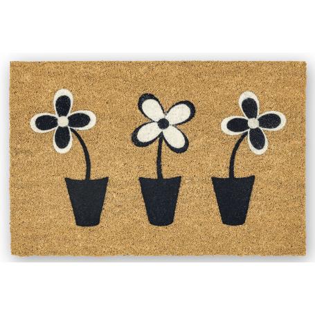 FELPUDO INTERIOR COCO FLOQUEADO 40X60X1.60CM (FLORES)