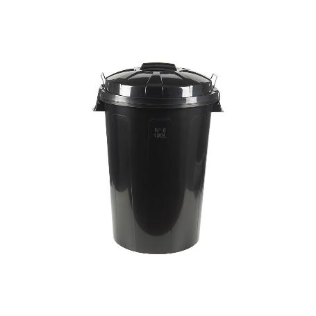 CUBO DE BASURA CON ASAS METÁLICAS 100 L