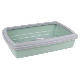 ARENERO PARA GATOS COLOR VERDE AGUA 47 X 31 X11 CM VENTA UNITARIA