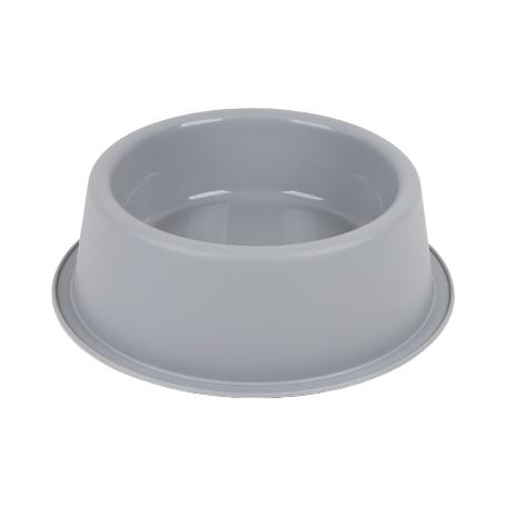 COMEDERO REDONDO  GRIS CLARO 24.5X7.5 CM   CAJA 6 UNID.