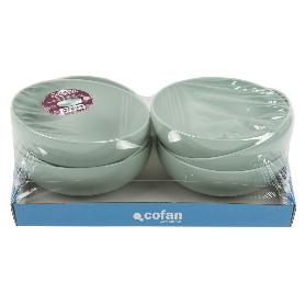 CUENCO VERDE AGUA 16CM MODELO NARA 800ML   CAJA 6 UNID.