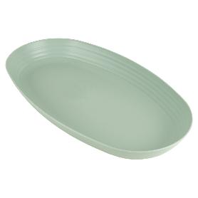 FUENTE OVALADA VERDE AGUA 39 X22X 4,5 CM MODELO NARA 2000ML VENTA UNITARIA