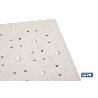 ALFOMBRA ANTIDESLIZANTE CON VENTOSAS  BAÑERA/DUCHA BLANCO 53 X 53 CM