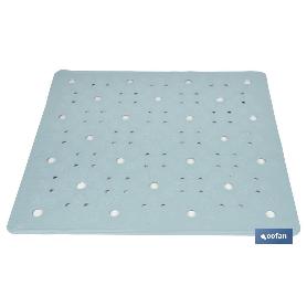ALFOMBRA ANTIDESLIZANTE CON VENTOSAS BAÑERA/ DUCHA AZUL CLARO 53 X 53 CM
