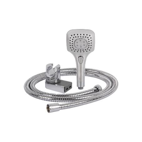 KIT DUCHA CUADRADA 3 FUNCIONES (MANGO+FLEXO+COLGADOR)