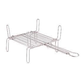 PARRILLA DOBLE INOX 400 X 400MM