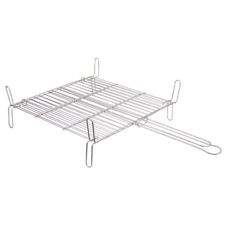 PARRILLA DOBLE INOX 500 X 500MM