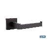 PORTARROLLOS/TOALLERO NEGRO MATE DE ACERO CON DISEÑO CUADRADO GAMA FAIAL 16 X 8 X 5,5 CM