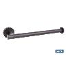 TOALLERO NEGRO MATE DE ACERO CON DISEÑO REDONDO GAMA RIBEIRA 28 X 8 X 5 CM